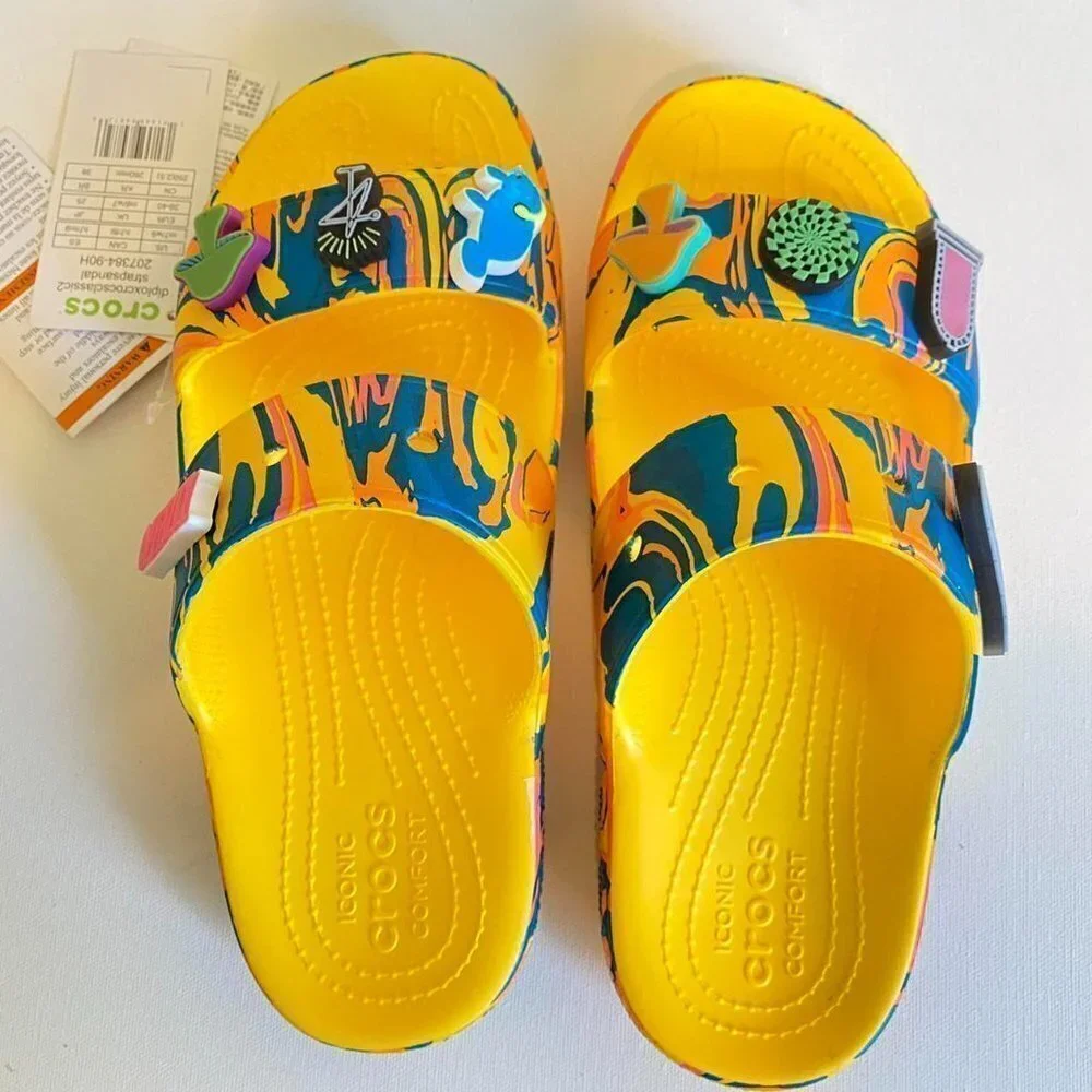 NWT Diplo  x Croc Sandals Rare Size 9 W 7 M